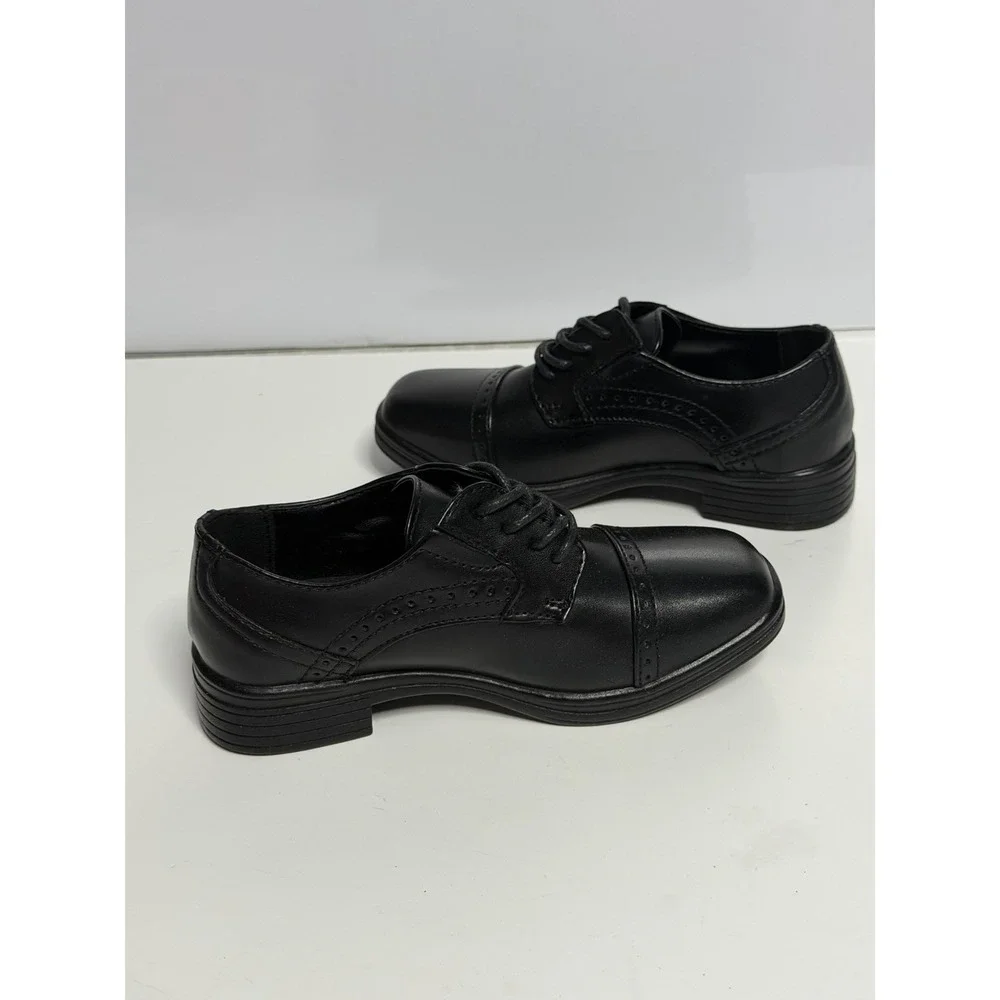 Strafford  Boys Size 11 Black Lace Up Dress Shoes New in Box